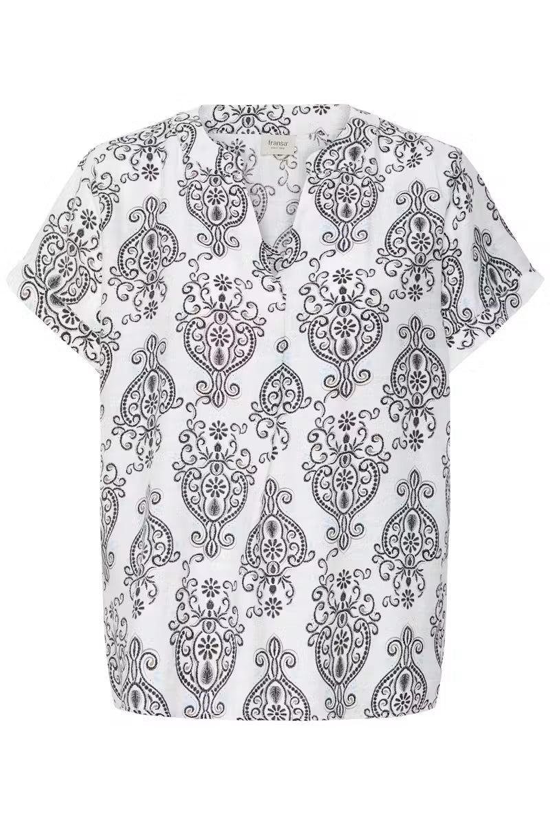 BOHO MUSE WHITE & BLACK ARIANA SHIRT