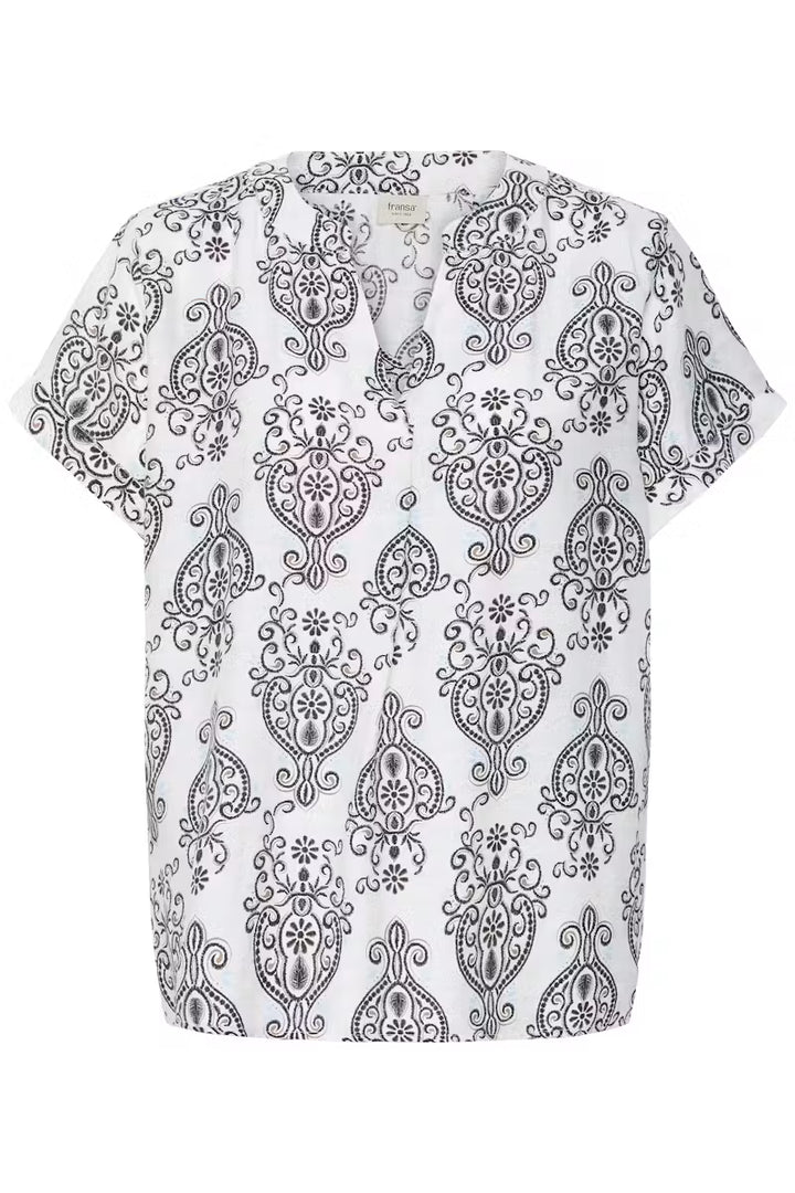 BOHO MUSE WHITE & BLACK ARIANA SHIRT
