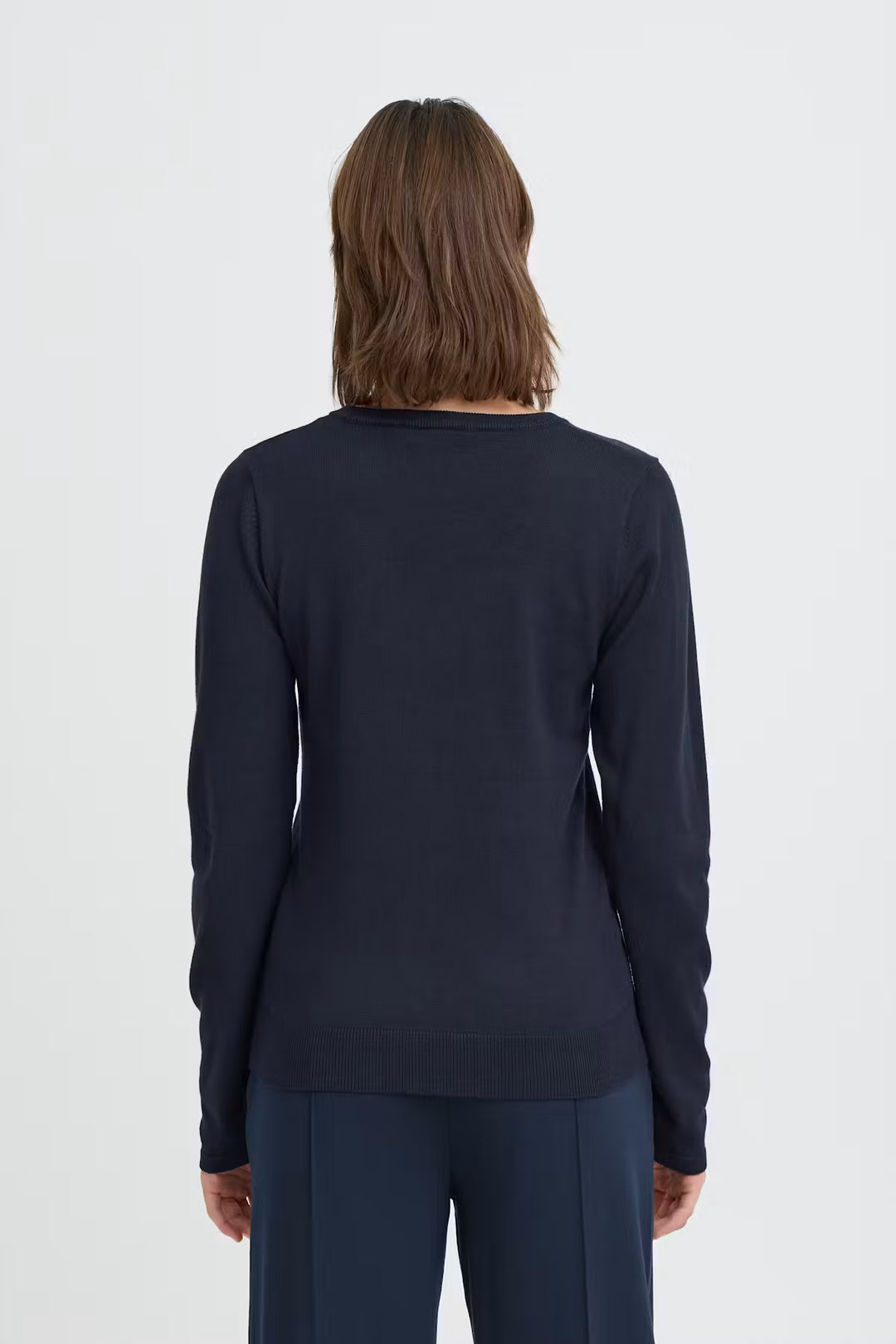 ICHI Luls V-Neck Long Sleeve Pullover