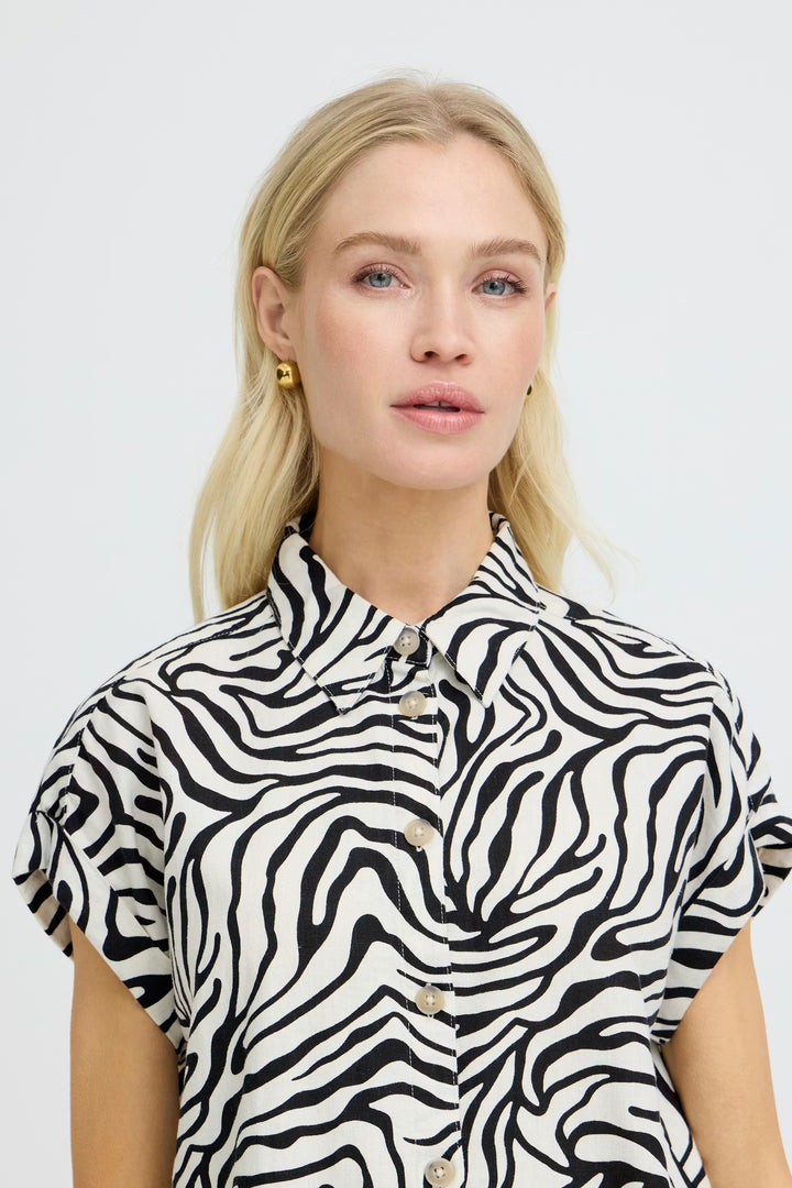 FALAKKA BUTTON DRESS - METEORITE ANIMAL