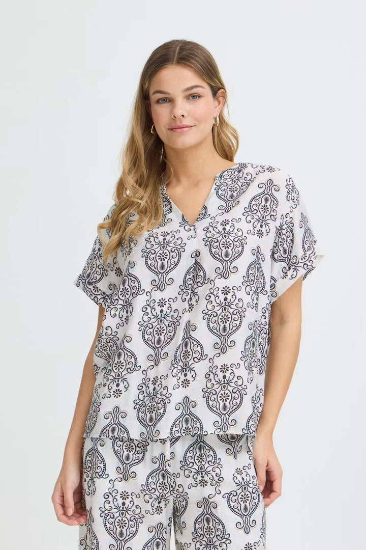 BOHO MUSE WHITE & BLACK ARIANA SHIRT