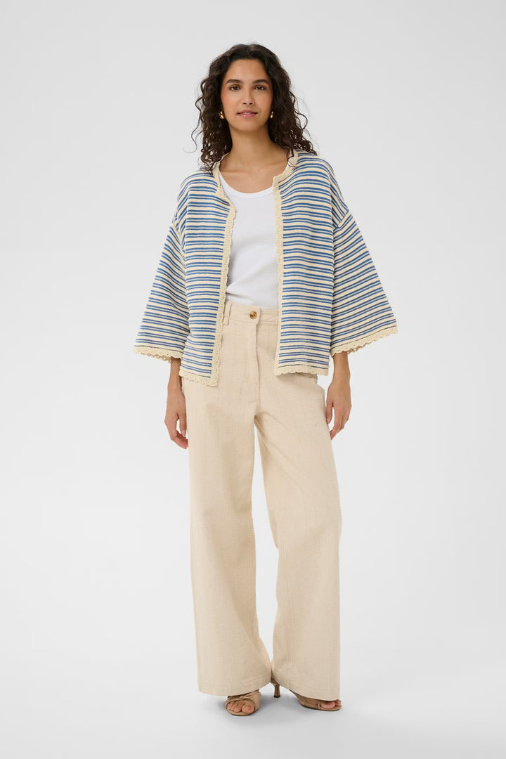 BLUE STRIPED CARDIGAN