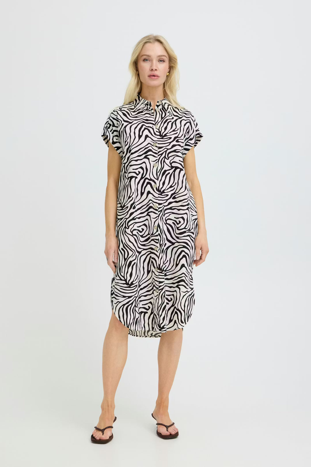 FALAKKA BUTTON DRESS - METEORITE ANIMAL