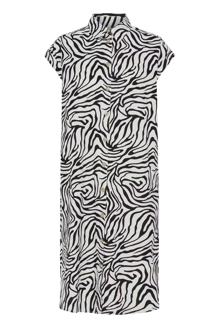 FALAKKA BUTTON DRESS - METEORITE ANIMAL