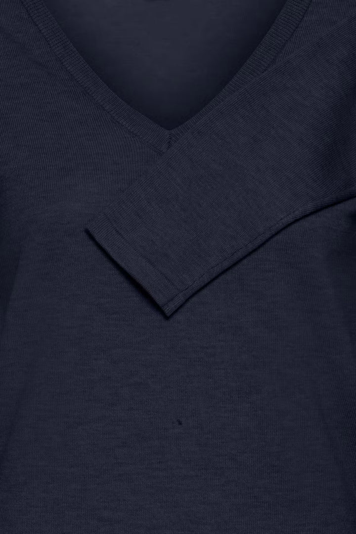 ICHI Luls V-Neck Long Sleeve Pullover