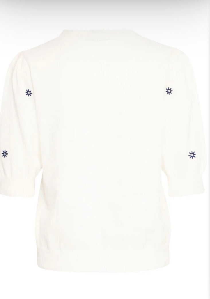 MARSHMALLOW MIX OTTOLINE SHORT SLEEVE JUMPER