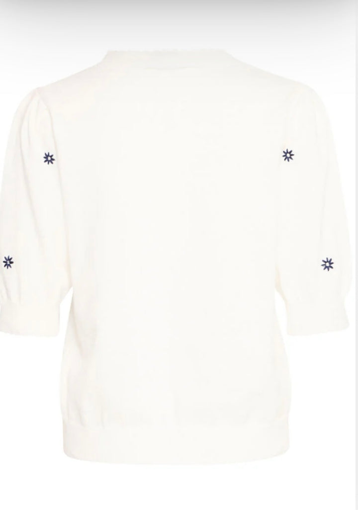 MARSHMALLOW MIX OTTOLINE SHORT SLEEVE JUMPER