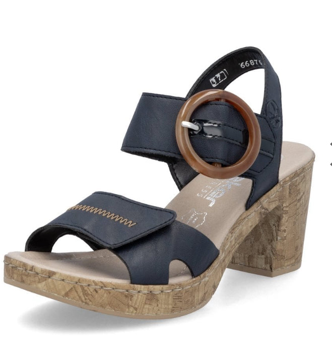 66876-14 LADIES' SANDALS BLUE SEITL. ANFLECHTER