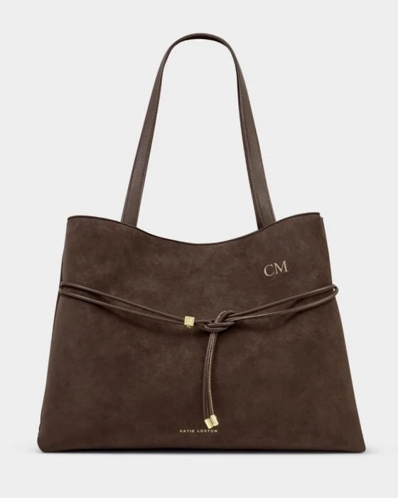 LORI TOTE BAG | BITTER CHOCOLATE SUEDETTE