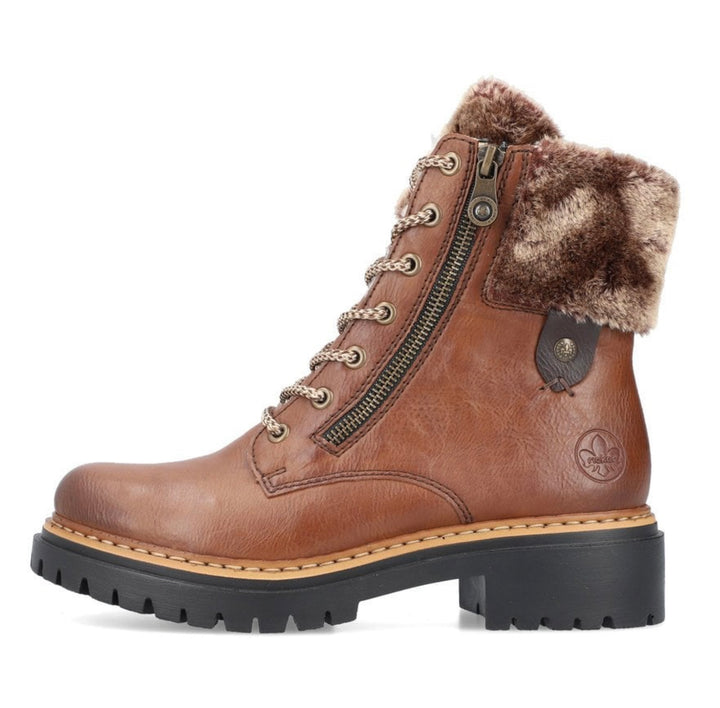 72608-24 LADIES BROWN MID HEIGHT BOOTS