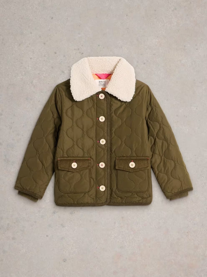 QUILTED JACKET KHAKI GREEN