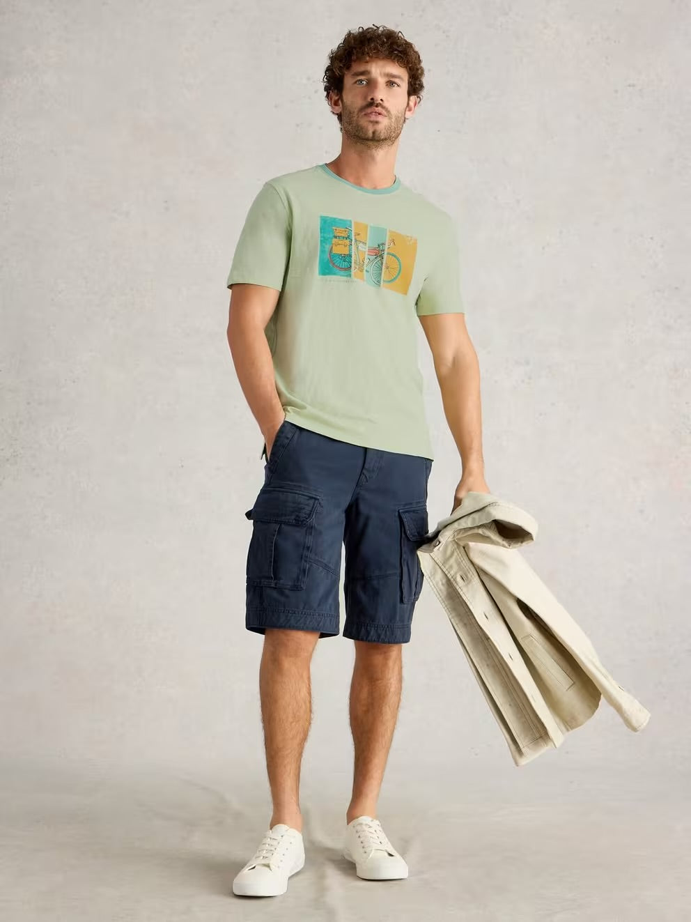 GREEN PRINT ABERSOCH BIKE GRAPHIC TEE