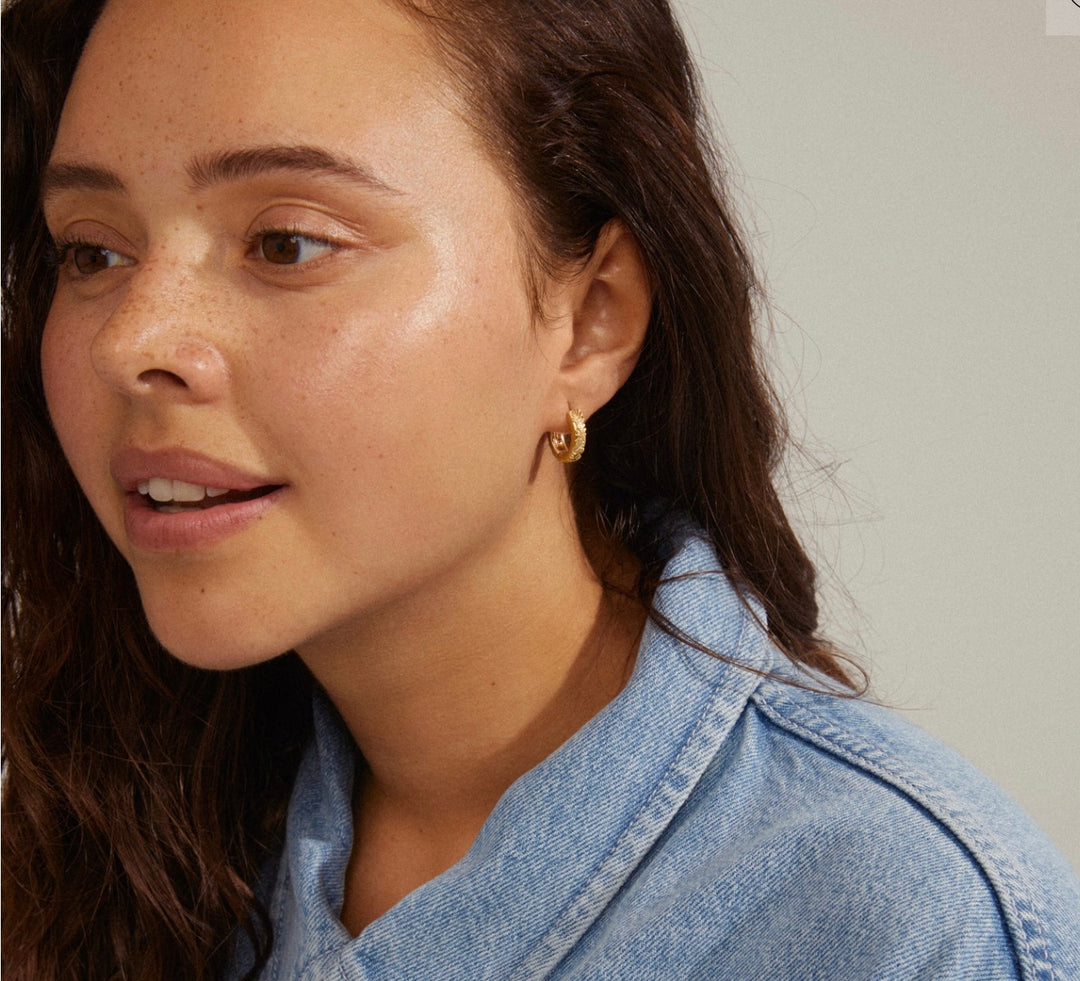 ELFRIDA HOOP EARRINGS GOLD PLATED