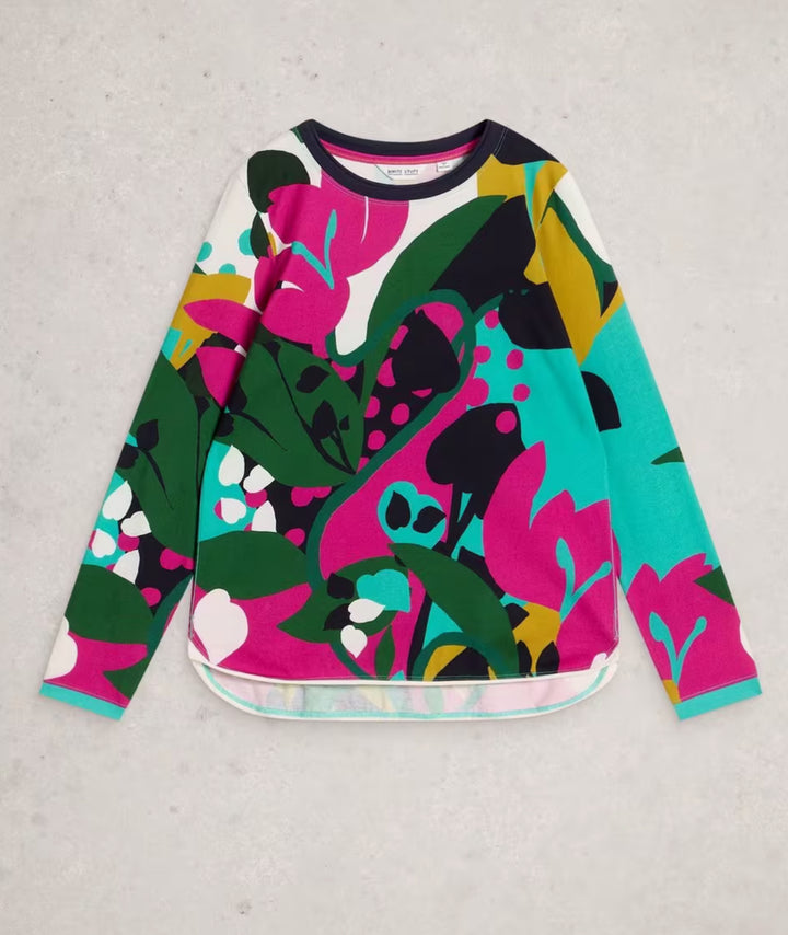 CLARA LS TEE PINK MLT