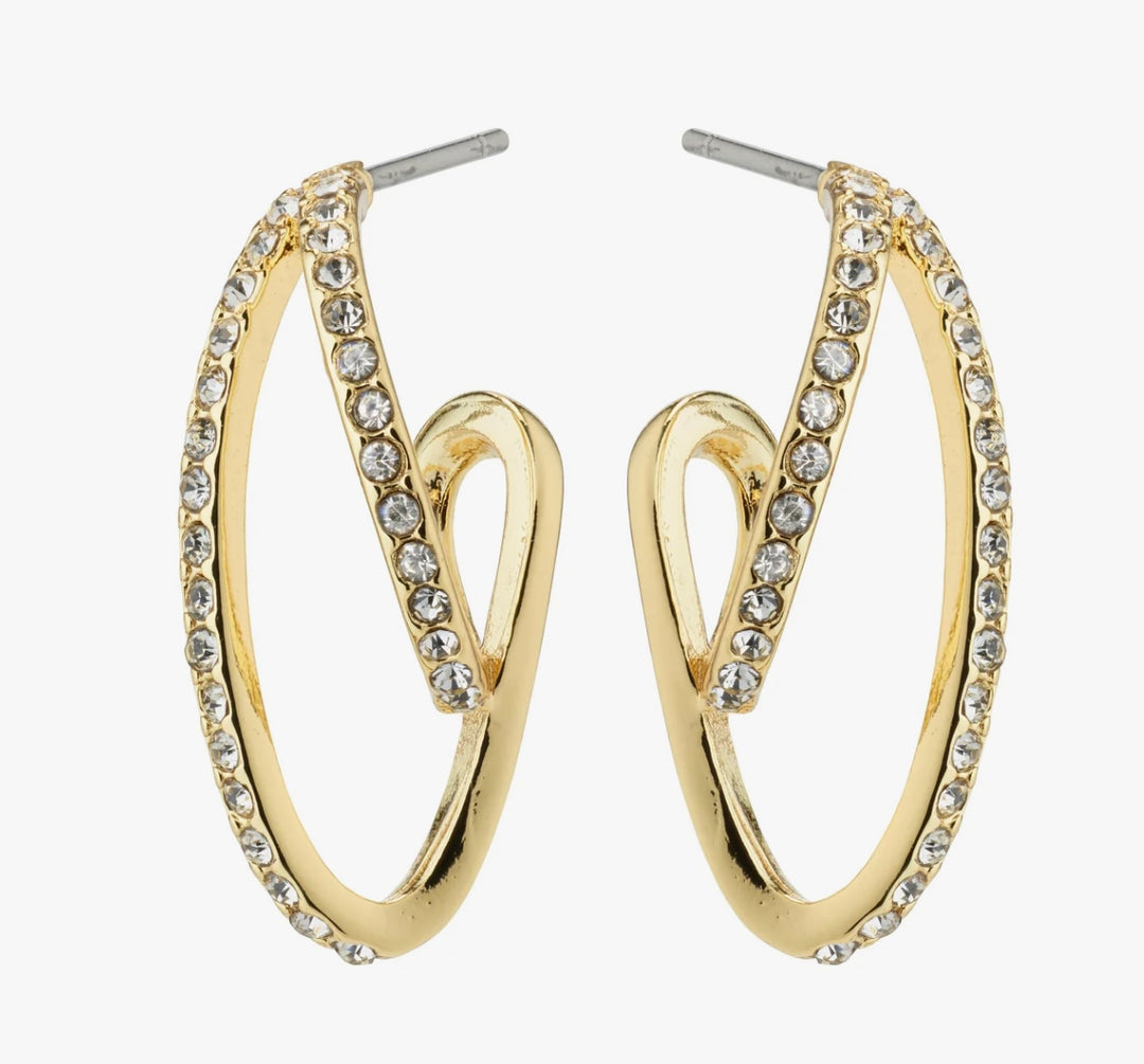 ETTY CRYSTAL EARRINGS GOLD PLATED
