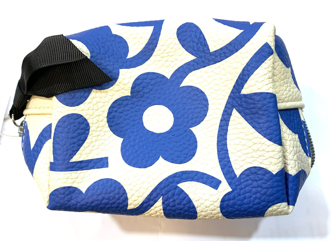BLUE MONO MINI CUBE COSMETICS WASH BAG