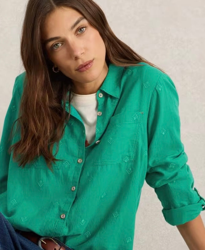 SOPHIE COTTON ORGANIC SHIRT BRIGHT GREEN