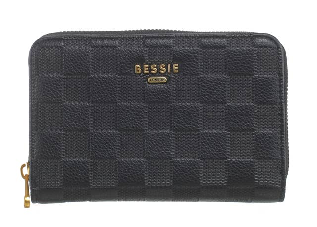 CHECKBOARD WALLET: TAN