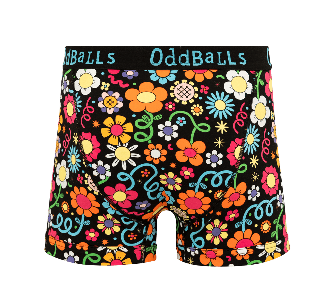 Petal Power - Mens Cotton Boxer Shorts: Small