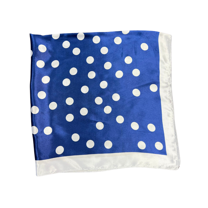 Polka Dot Pattern Silk Touch Square Scarf: Red
