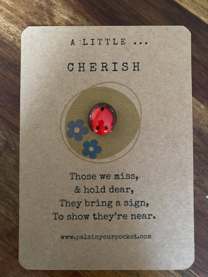 Robin Pebble Grave Marker - Outdoor Sympathy Gift