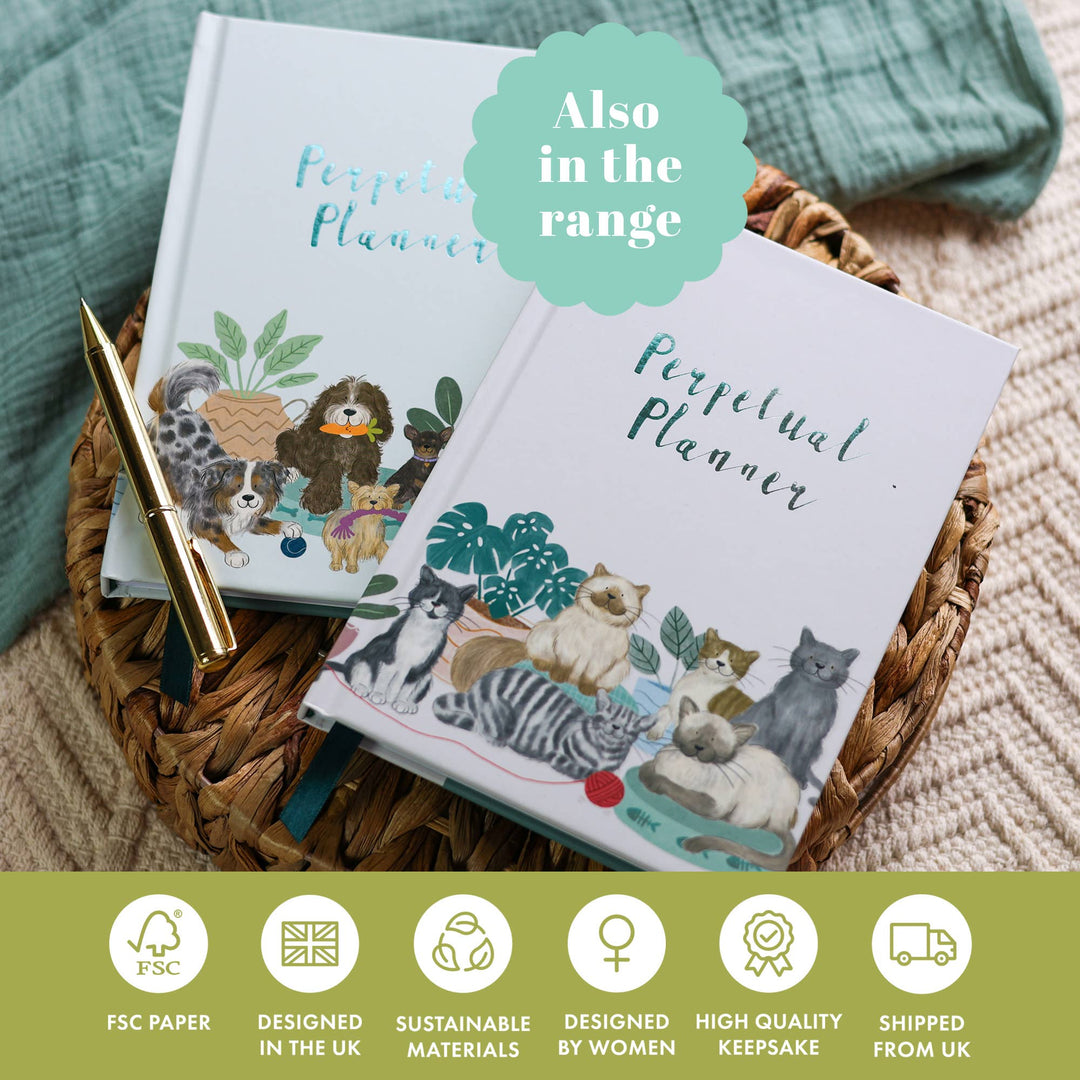 Daily Planner 2026 | Dog Themed Undated Diary | Notebook |