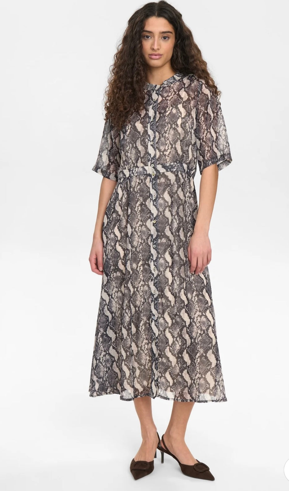 KYNDALL SS DRESS GRAY MOURN