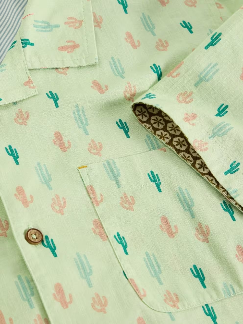 GREEN PRINT HAYLE CACTUS SHIRT