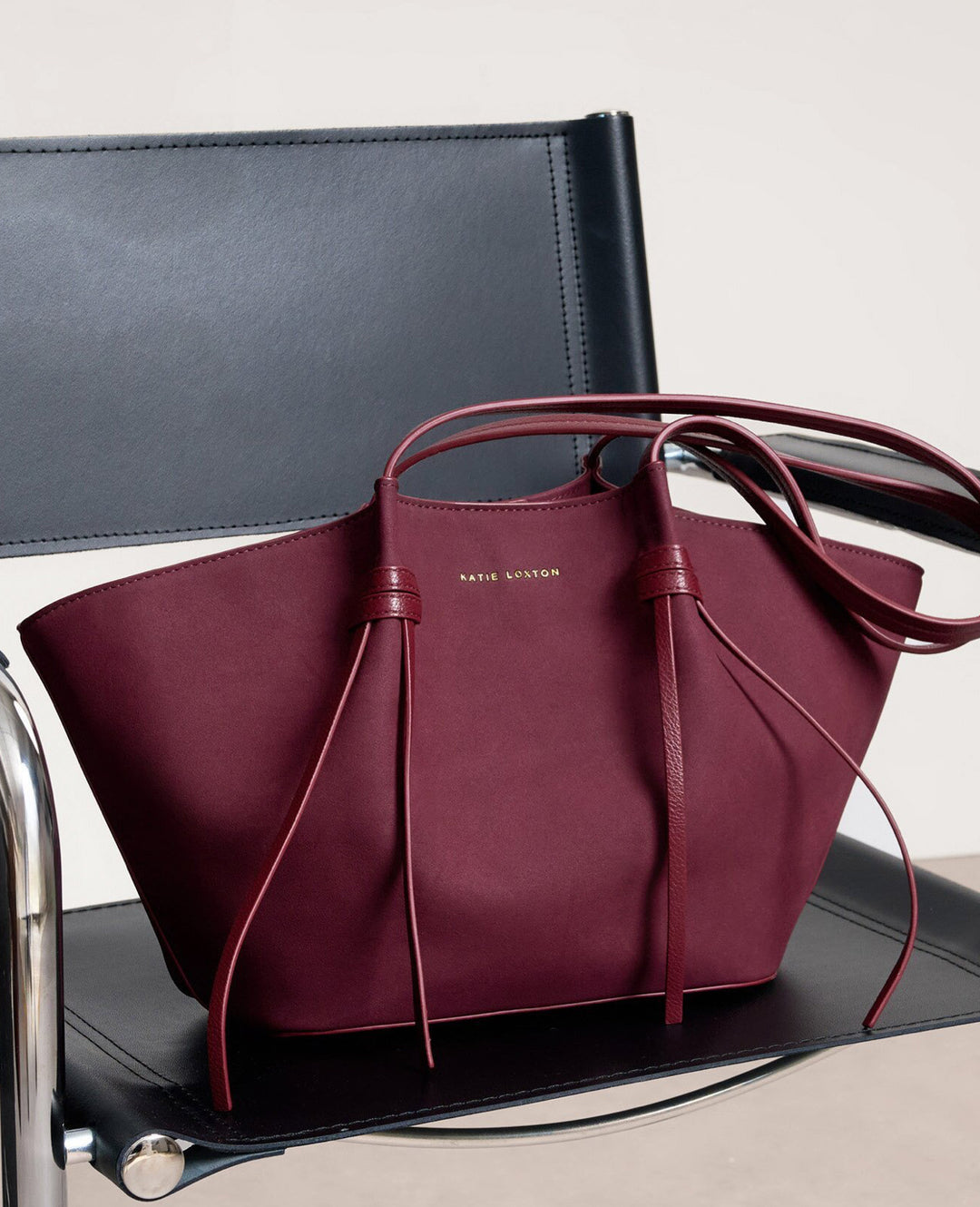 CELINA SUEDETTE TOTE BAG CHERRY