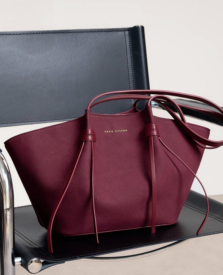 CELINA SUEDETTE TOTE BAG CHERRY