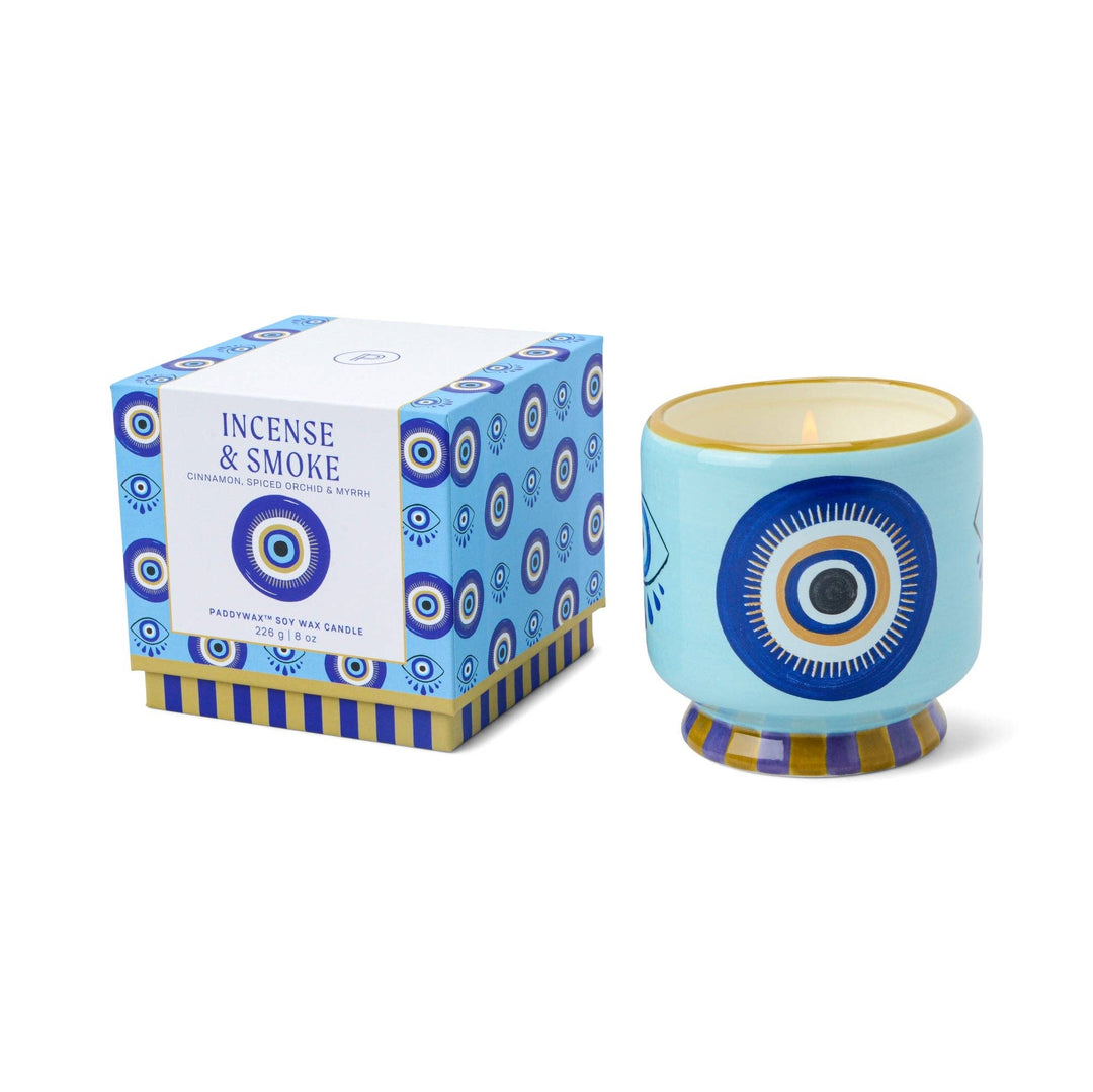 Paddywax A Dopo Eye Ceramic Candle - Incense & Smoke