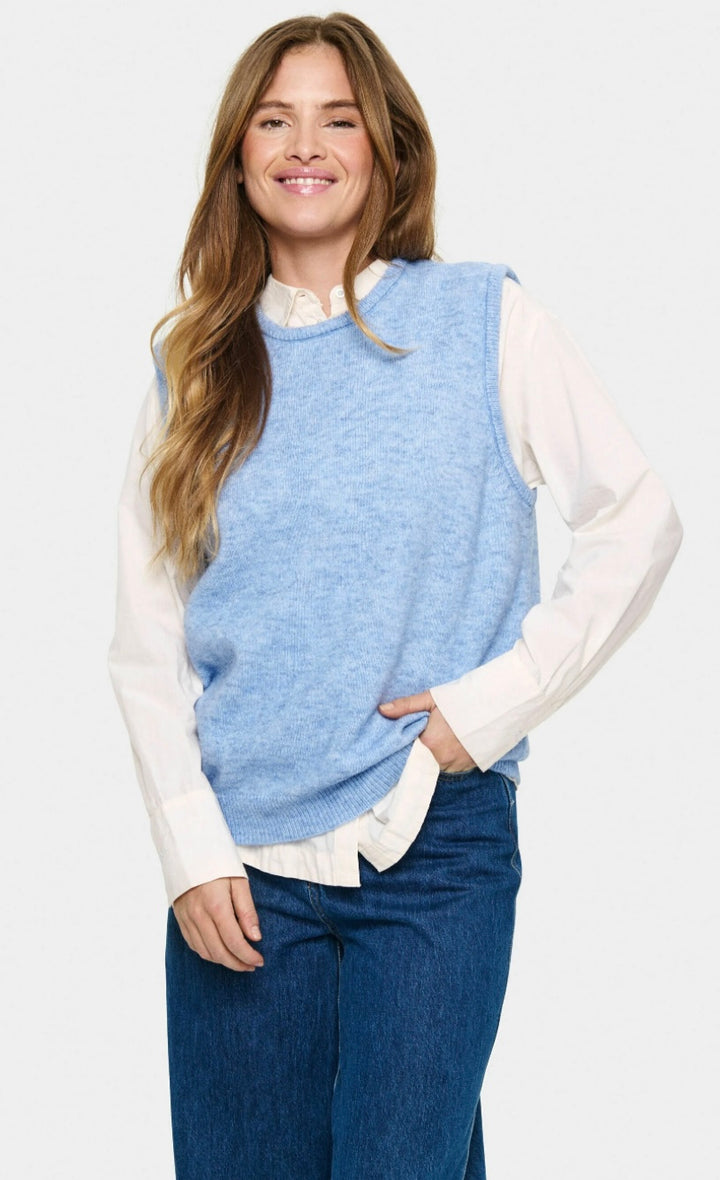 ZANETT SZ SHORT VEST HYDRANGEA MELANGE