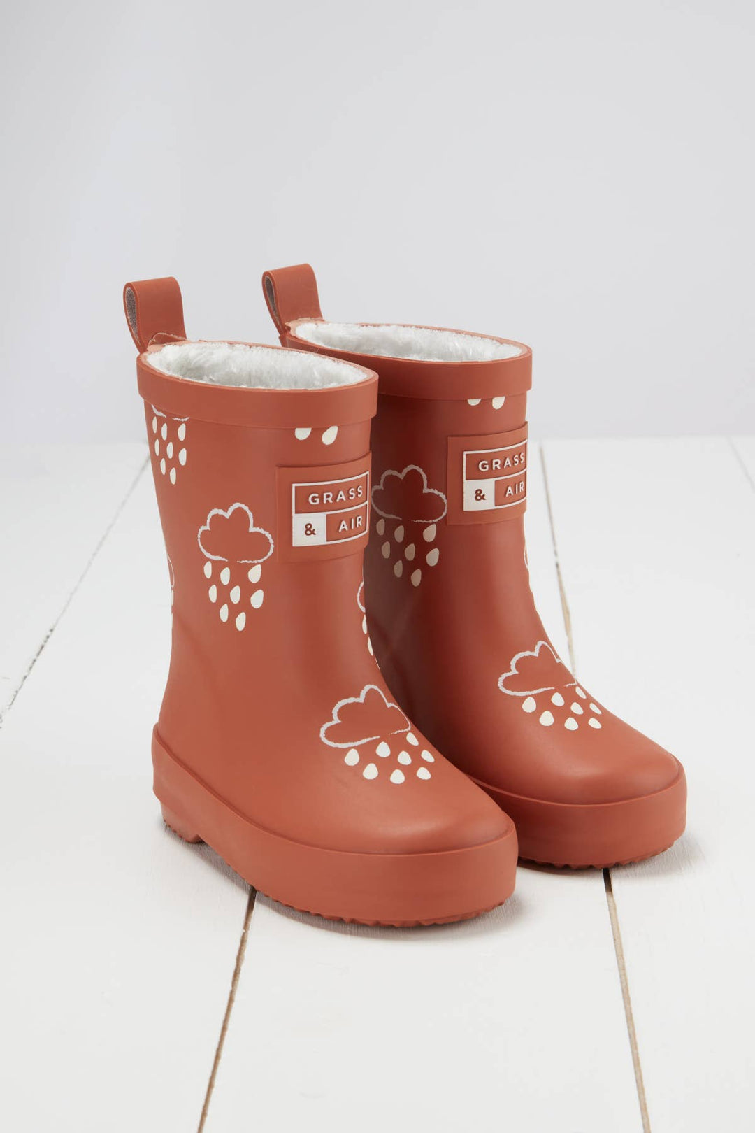 Burnt Orange Colour-Changing Kids Wellies: UK12