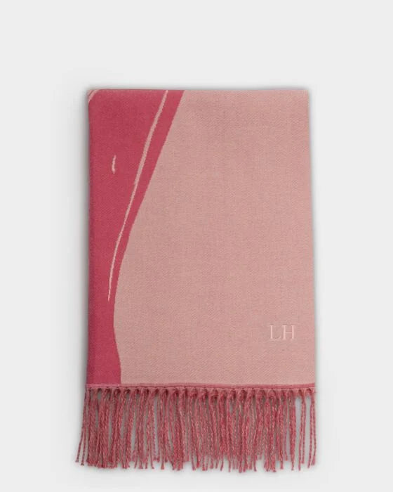 PRINTED BLANKET SCARF | ABSTRACT
BRUSH STROKE | PINK RASPBERRY