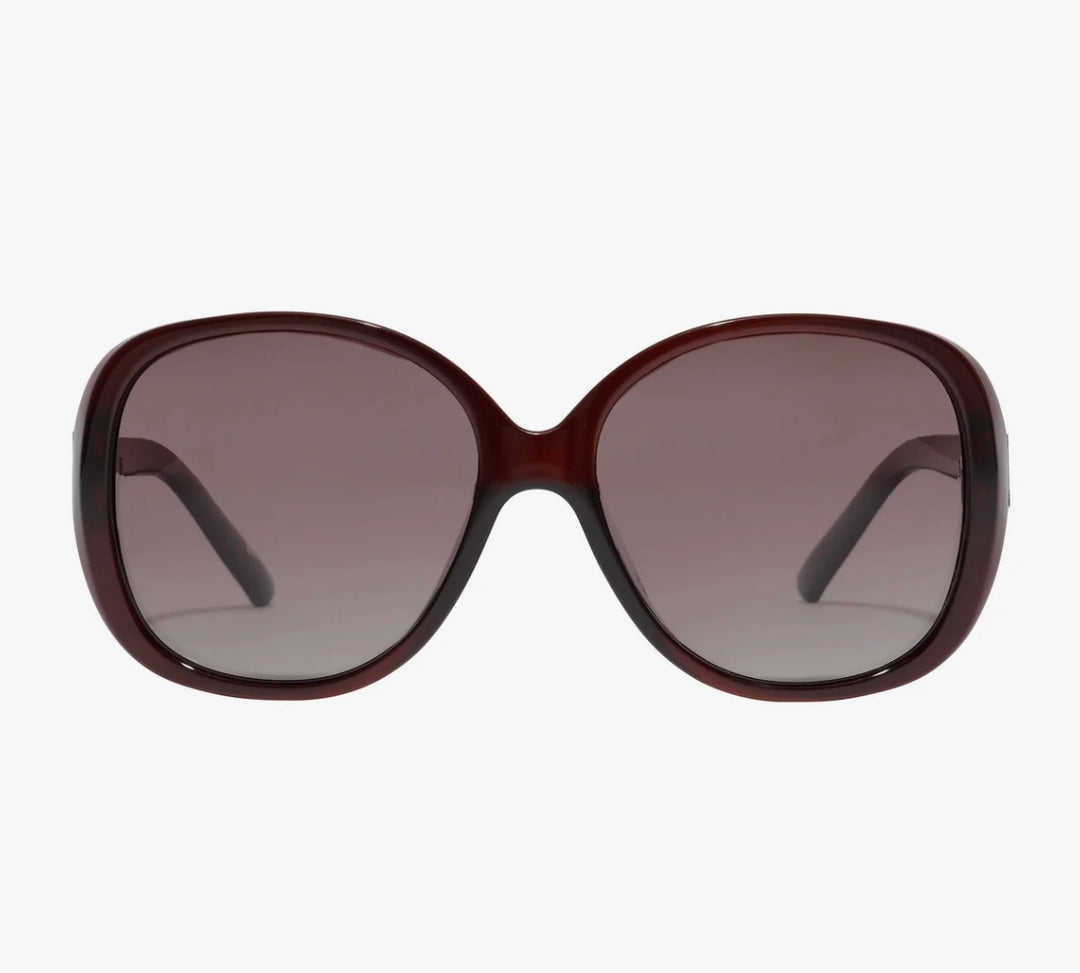 PARKER OVERSIZED RETRO SUNGLASSES BROWN