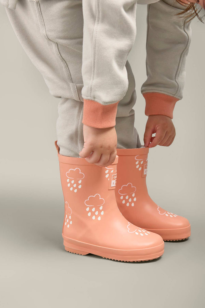 Volcanic Orange Colour-Changing Kids Wellies: UK9