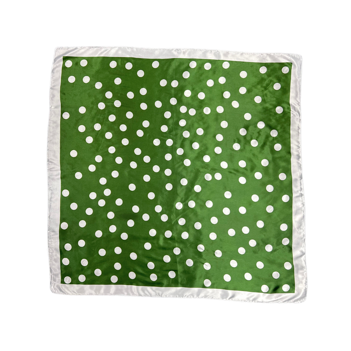 Polka Dot Pattern Silk Touch Square Scarf: Red