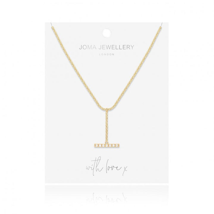 DEMI | PAVE BAR DROP NECKLACE
