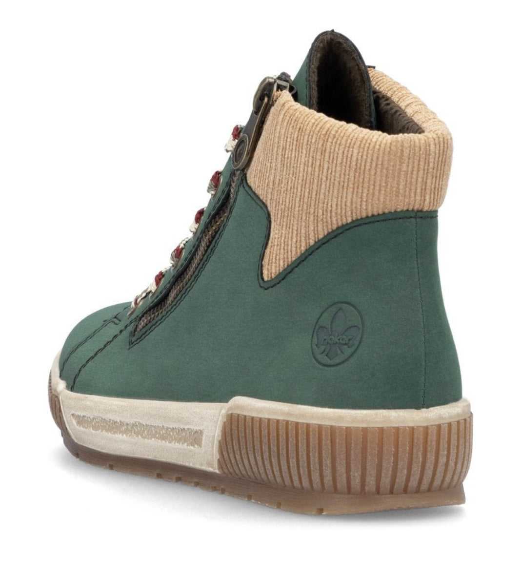 N0709-54 LADIES GREEN MID HEIGHT BOOTS