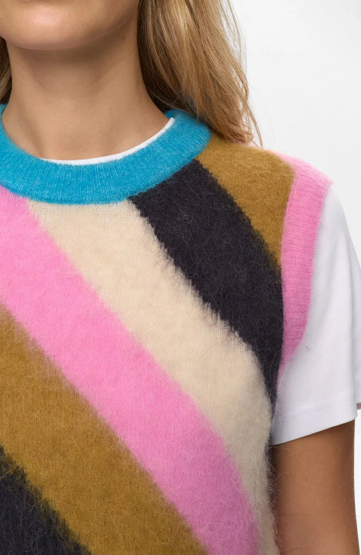 SURI MULTI STRIPE VEST OBSIDIAN