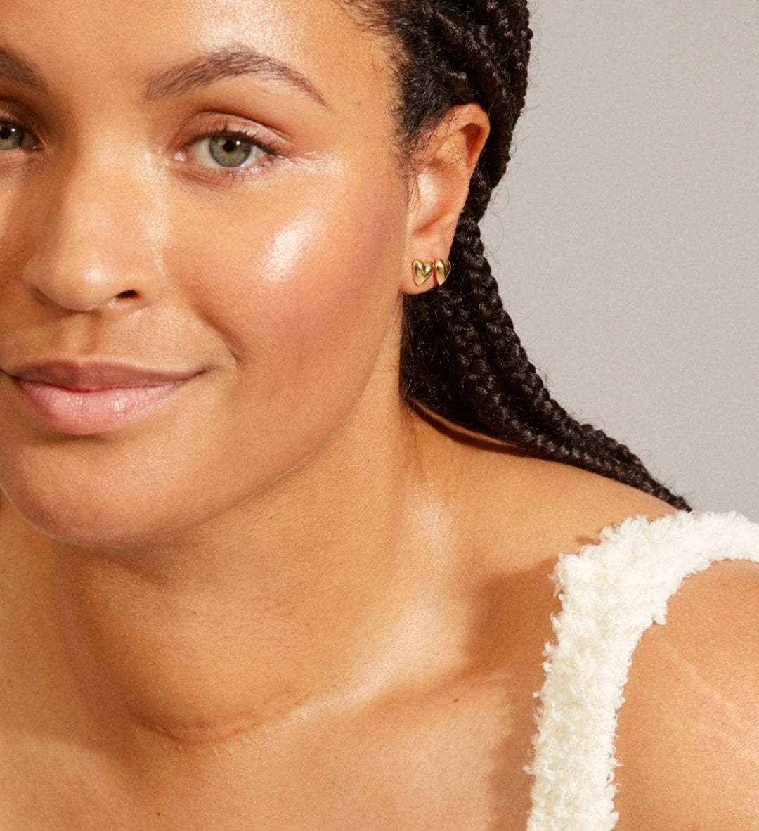 SOPHIA HEART EARRINGS GOLD PLATED