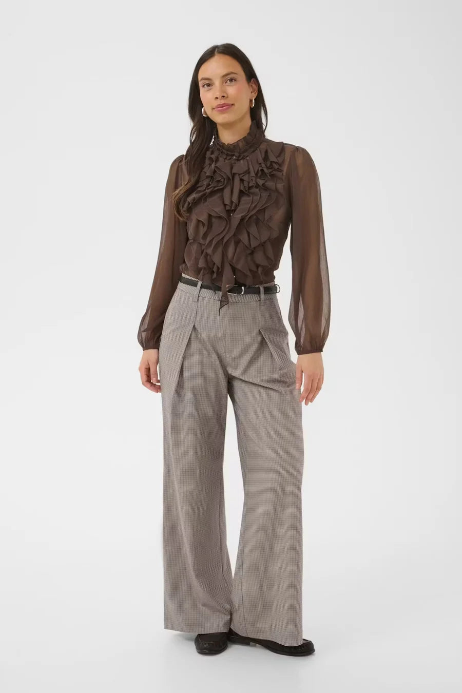 Saint Tropez Lilja Crinkle Long-Sleeve Shirt