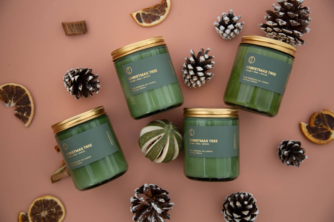 Christmas Tree (Cedar + Pine + Juniper) | Green Jar Candle: 120ml (Small)