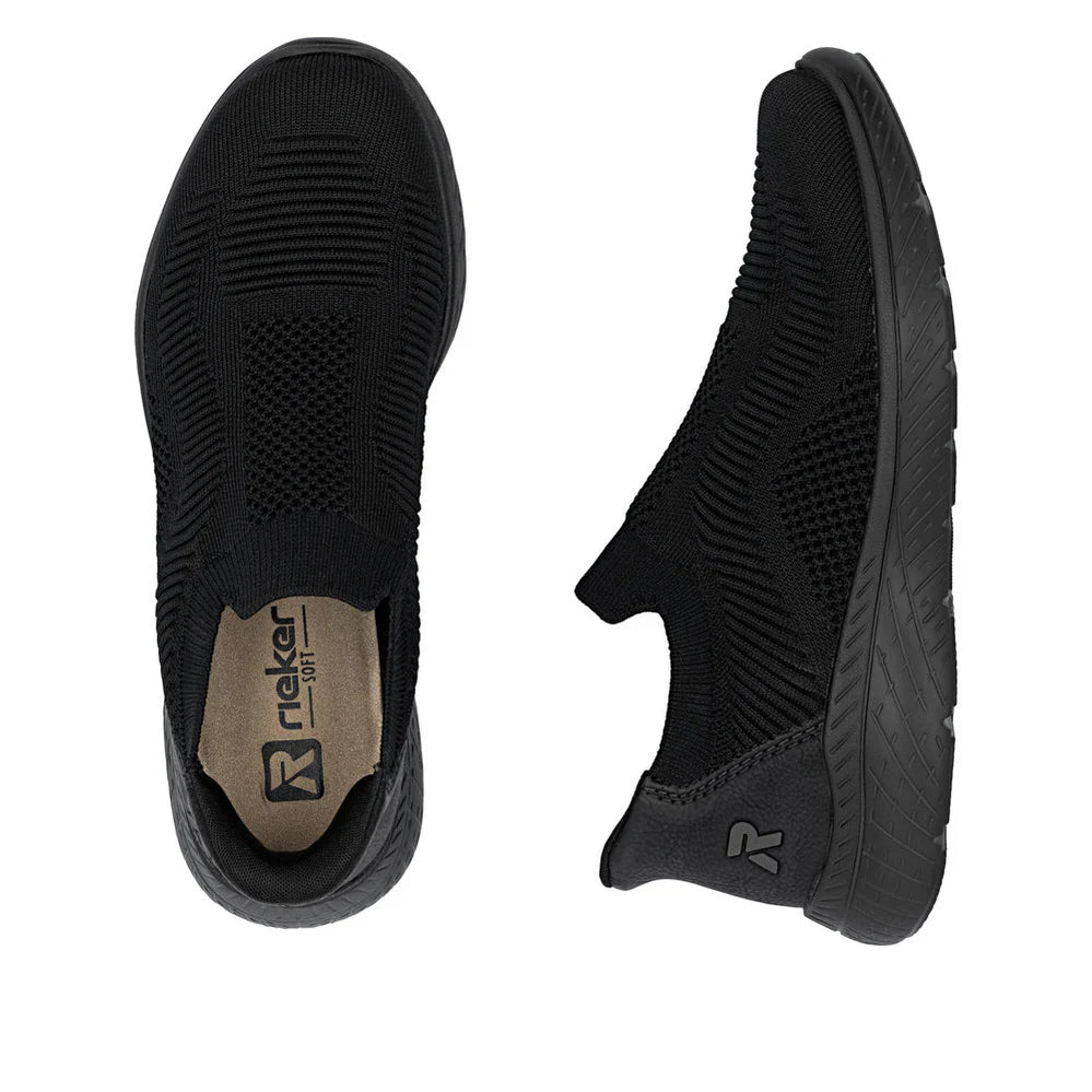 M5072-00 BLACK SPORT ELASTICATED SHOE