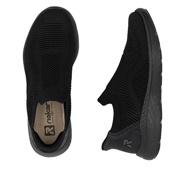 M5072-00 BLACK SPORT ELASTICATED SHOE