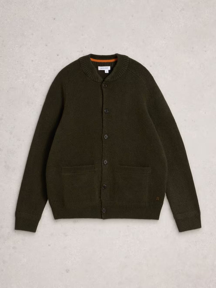 BOMBER CARDIGAN DARK GREEN