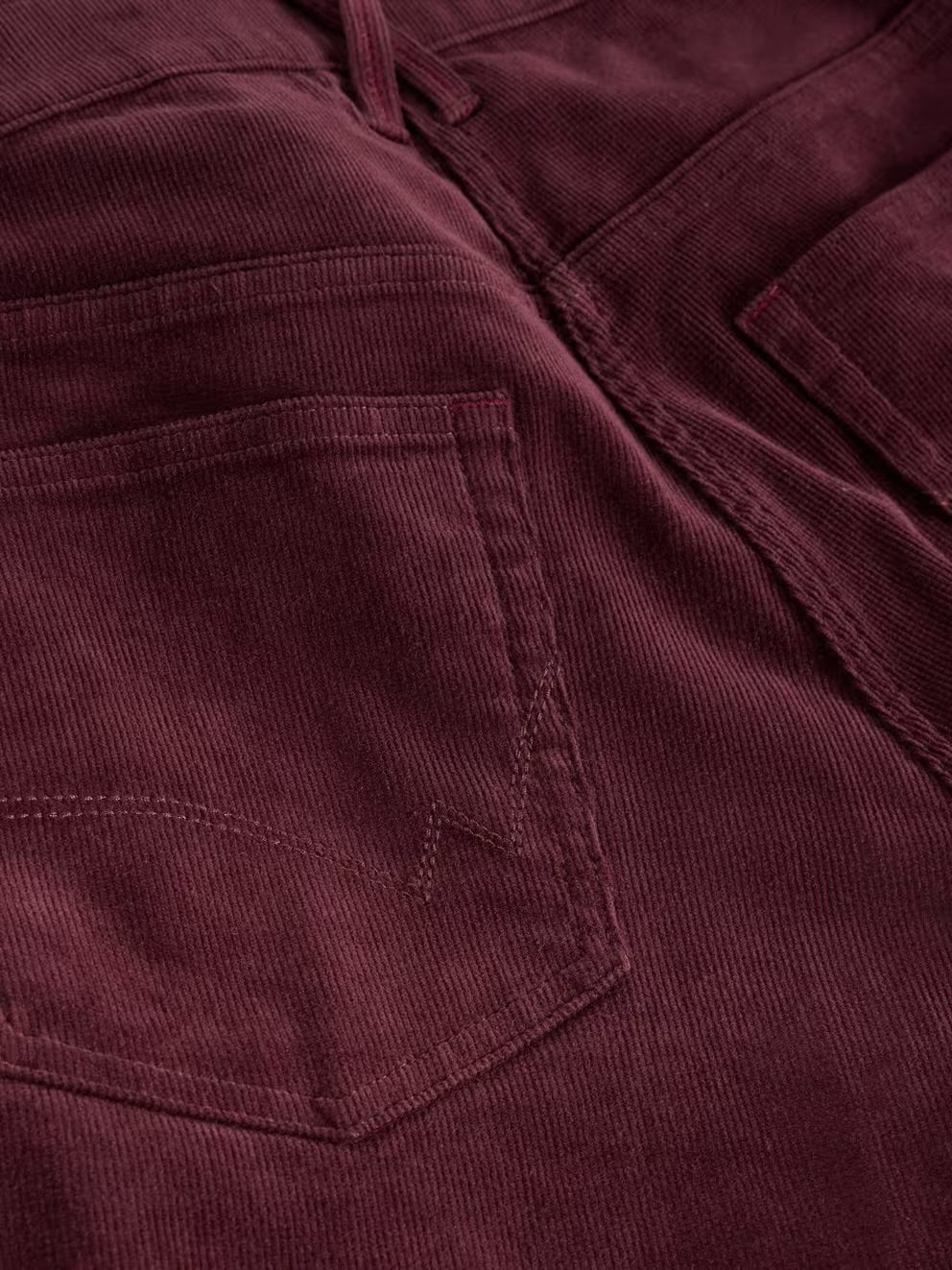 BROOKE STRAIGHT CORD TROUSER PLUM