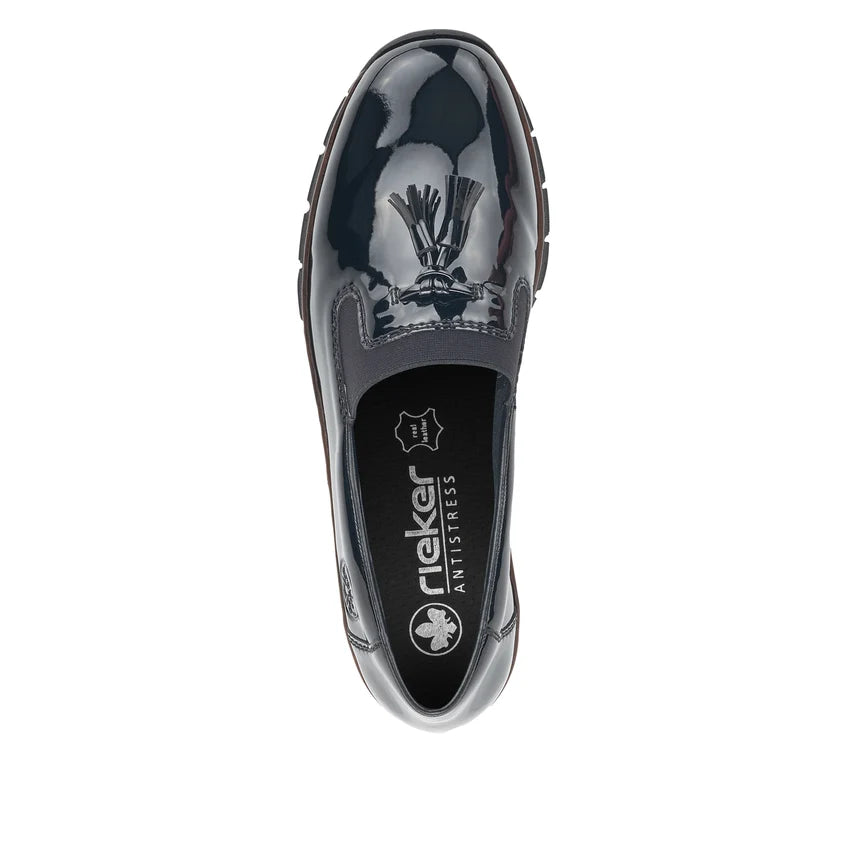 Rieker Women's Black Slip-On Shoes 53751-00