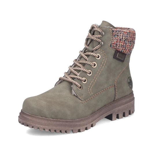 Rieker Women’s Green Lace-Up Boots Y7621-54