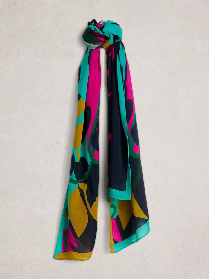 SOPHIE PRINTED SCARF PURPLE MLT